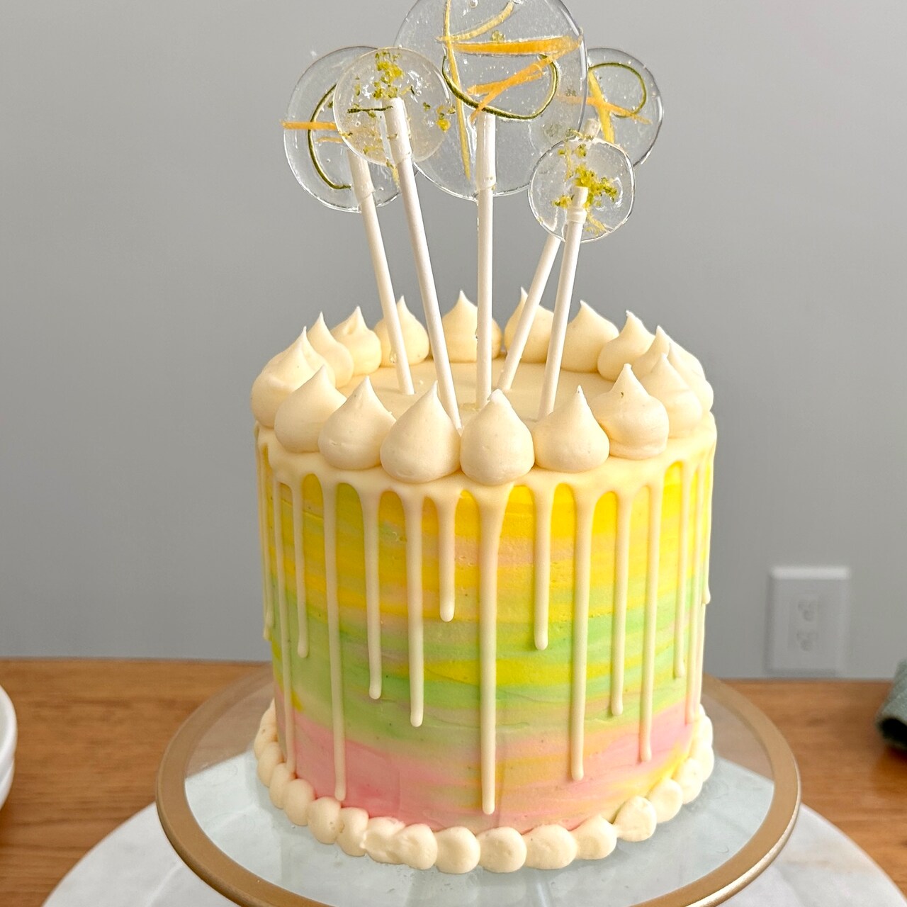 Triple Citrus Drip Cake